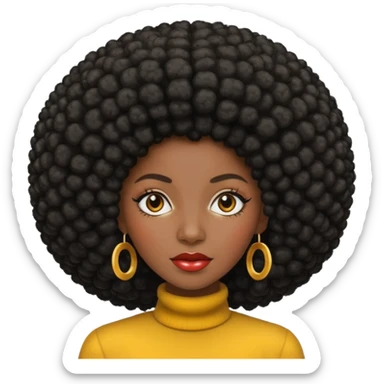 Lol black woman with an afro sticker