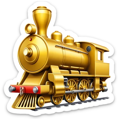 Golden locomotive pawn  sticker
