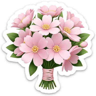 pale pink flower bouquet  sticker