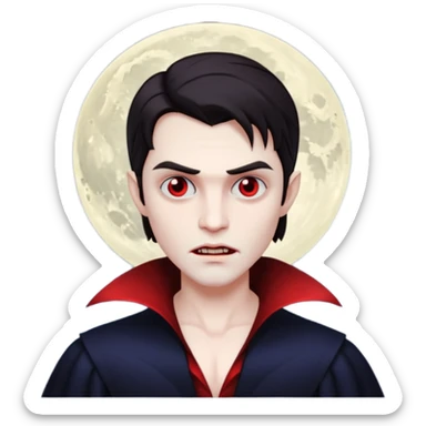 Un vampiro o vampira bajo la luna sticker