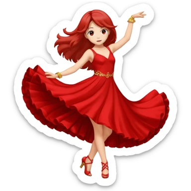 Una chica de anime bailando  sticker