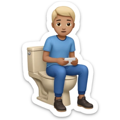Sat on the toilet sticker