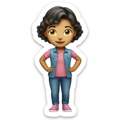  Hispanic little girl standing sticker