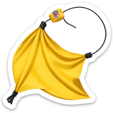 Small NFL penalty flag sticker