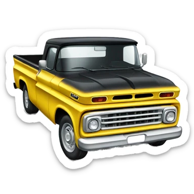 A low Chevy cateye truck sticker