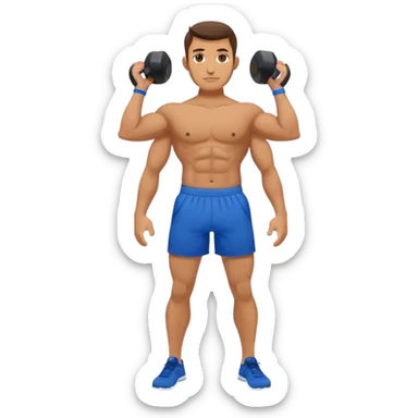 guy with blue shorts Kettlebell Exercises sticker