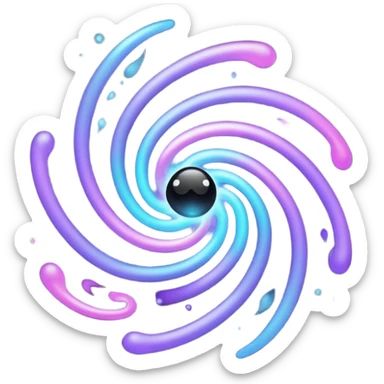 black magic particles sticker