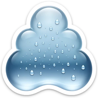 a close-up of a glass surface covered with small water droplets and light fog, as if from steam or humidity — some droplets sliding down slowly — soft reflections and blurred transparency give a realistic misty look — clean, glossy design with gentle lighting sticker