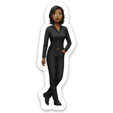 woman in black trousers  sticker