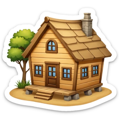 Petite maison indiquant le.depart d 1 voyage  sticker