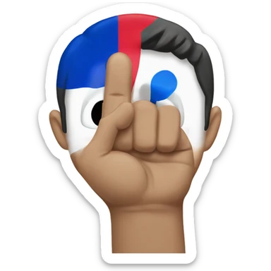 three fingers up serbia sticker