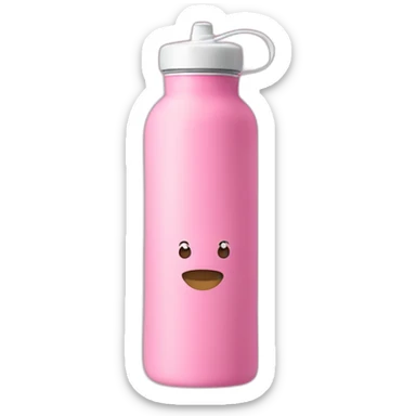 A pink reusable waterbottle sticker