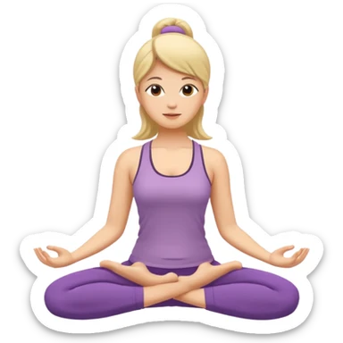 woman doing yoga sticker