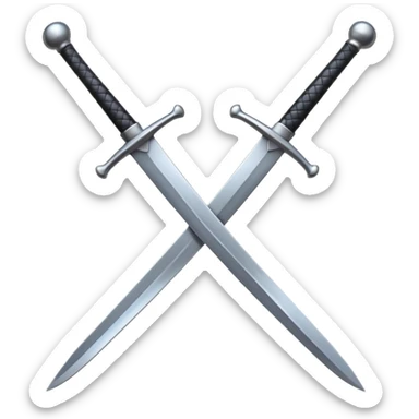 Crossed weapons sticker