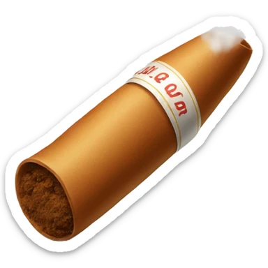 a bag of flour smokes a cigar sticker