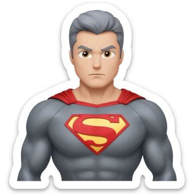 Gray superhero  sticker