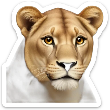 Red lioness sticker
