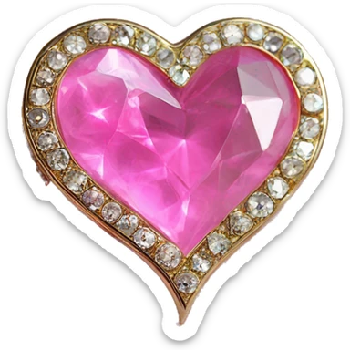 Sailor moon gemstone pink heart transformation brooch  sticker