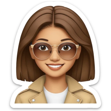 Zendaya smiling with sunglasses  sticker