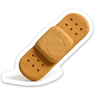 bandage, textured and playful claymation style sticker