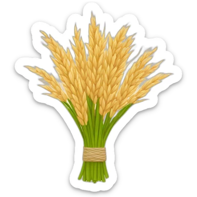 emoji of sheaf of rice, simplified sticker
