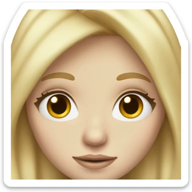 blonde hair girl with pale skin and long eyelashes sticker