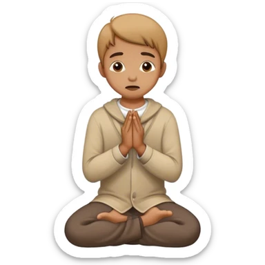 Begging on hands and knees sticker