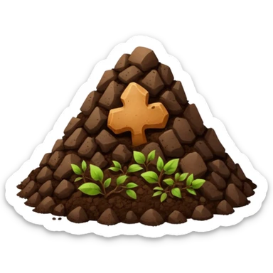dirt emoji alternate version sticker