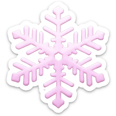 pastel pink snowflake  sticker