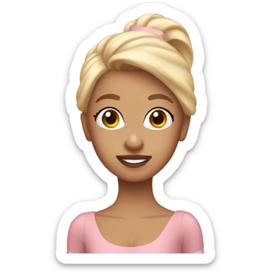 pink ballerina blonde sticker