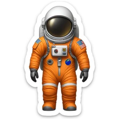 astronaut orange suit sticker