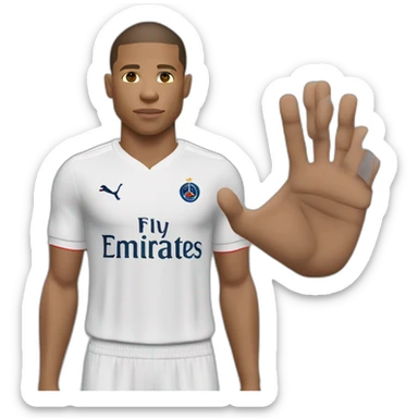 Kilian mbappe fait un carré avec ces doigts sticker