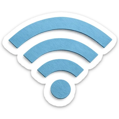 blue line paper craft style sticker