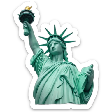 La Statue de la Liberté avec une glace sticker