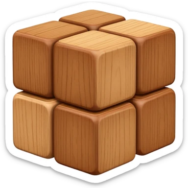 building material: wooden blocks stacked on top of each other sticker