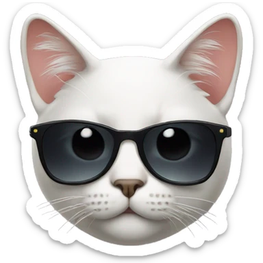 Cat with sunglasses sticker