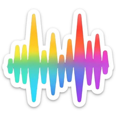 black audio spectrum, no color sticker