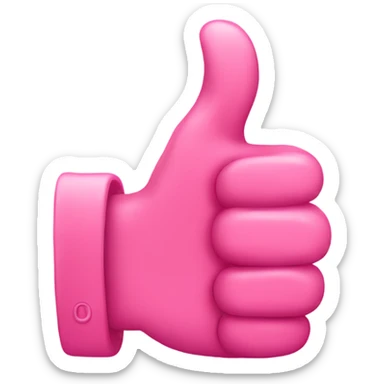 Pink thumbs up sticker