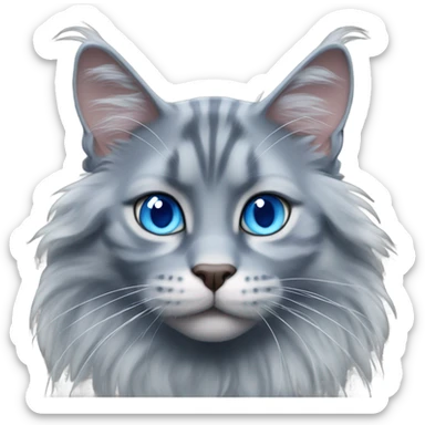 Blue mainecoon grayblue eyes sticker