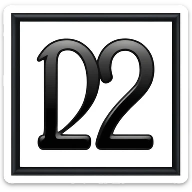 Number 1-2 sticker