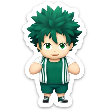 fat izuku midoriya  sticker
