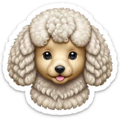 poodle dog sticker