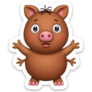 pepa pig kaka gedaan sticker