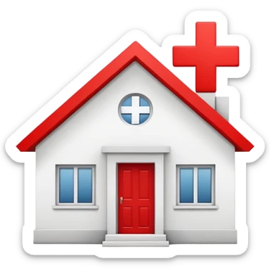 a house crossed out with a red cross sticker