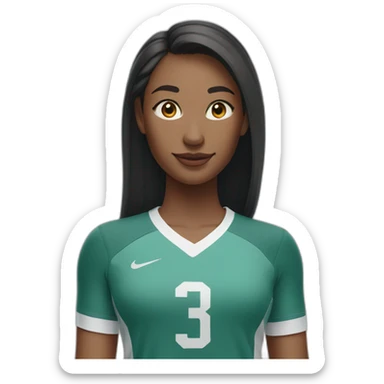 girl with nike pros volleyball shorts and long shirt sticker