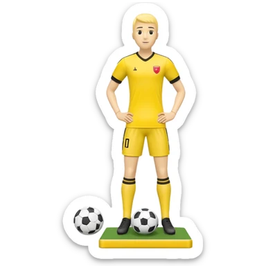 create an emoji of a yellow soccer free kick mannequin - it should just be a piece of soccer equipment sticker