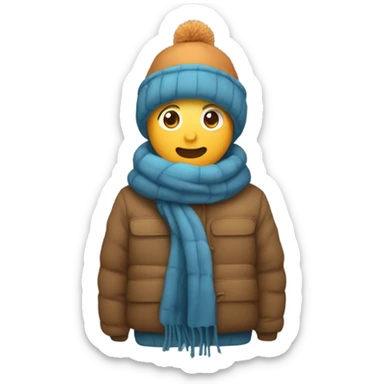 Freezing cold out for a walk sticker