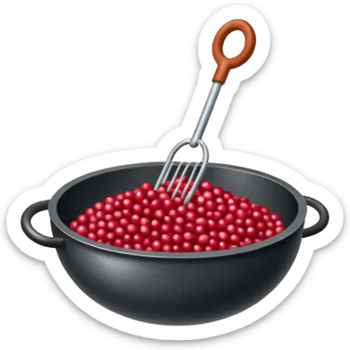 Un tamis avec des trous pour séparer les épicarpes des baies de sichuan des graines noires sticker