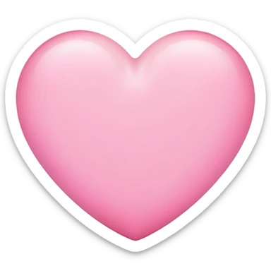 pastel pink heart with gradient and smooth rounded edges sticker