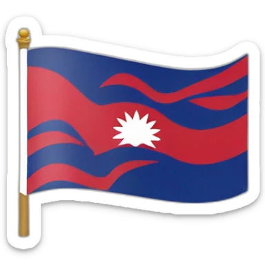 nepal flag sticker